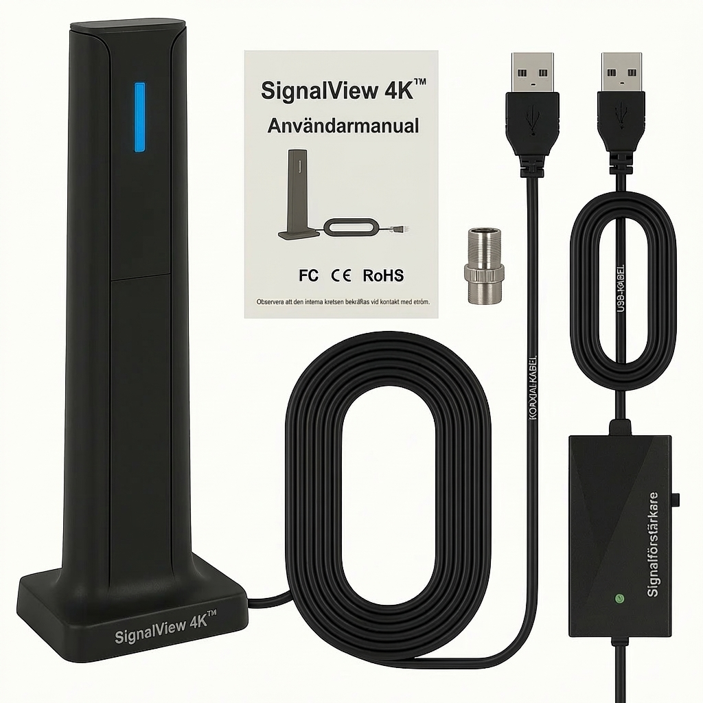 SignalView 4K™ TV-Antenne – Få tydliga HD-kanaler utan kabel eller Wi-Fi