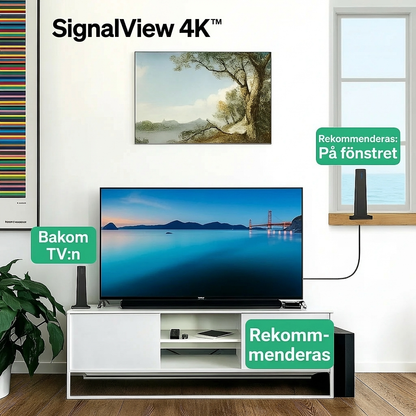 SignalView 4K™ TV-Antenne – Få tydliga HD-kanaler utan kabel eller Wi-Fi