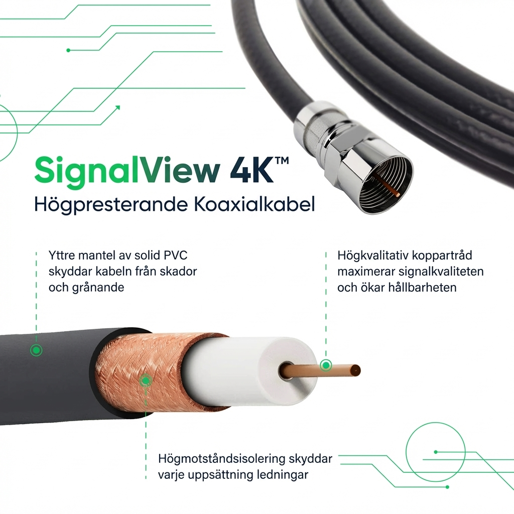 SignalView 4K™ TV-Antenne – Få tydliga HD-kanaler utan kabel eller Wi-Fi