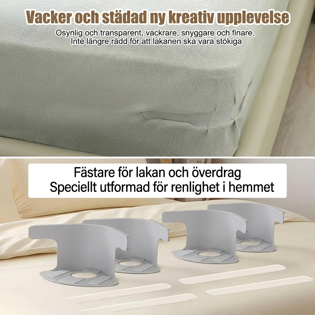 SheetLock Comfort™ Madrassfäste – Inga lösa lakan och mer sovkomfort