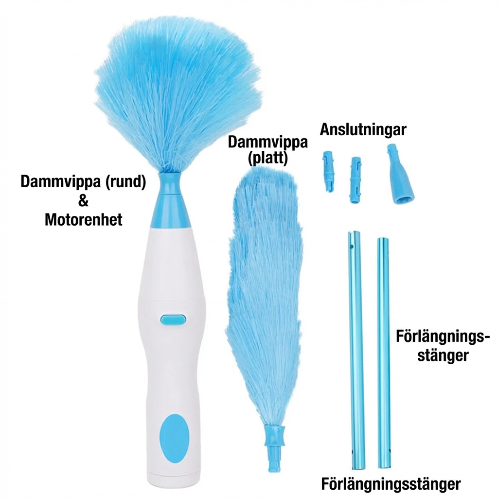 DustCatch Pro™ Stövborste – Smart rengöring med inbyggd dammuppsamling