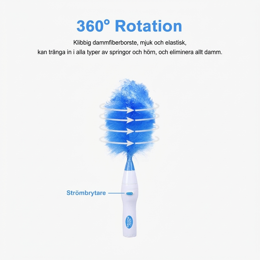 DustCatch Pro™ Stövborste – Smart rengöring med inbyggd dammuppsamling