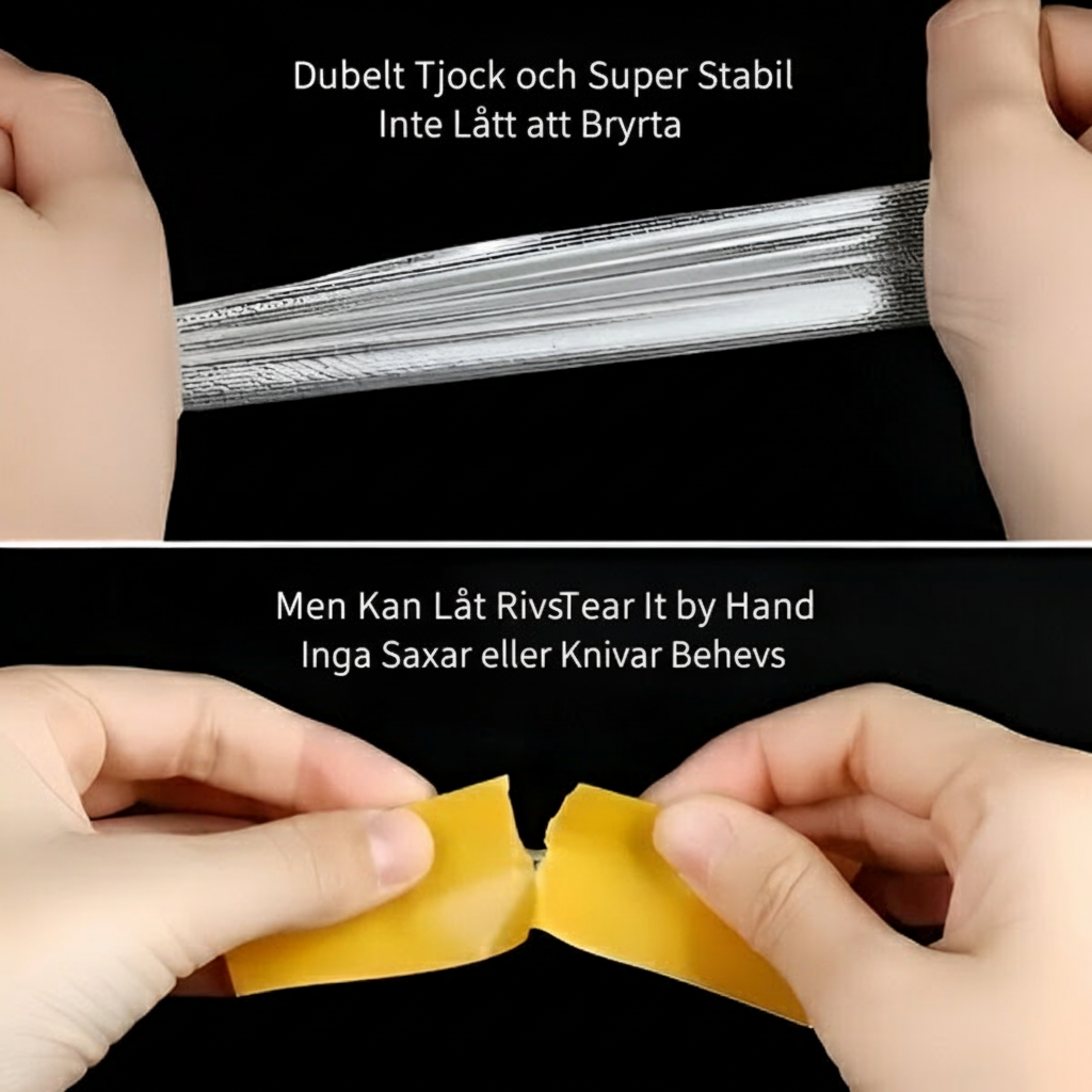 ClearHold Max™ Multifunktionstejp – Smidig upphängning för hem och DIY-projekt