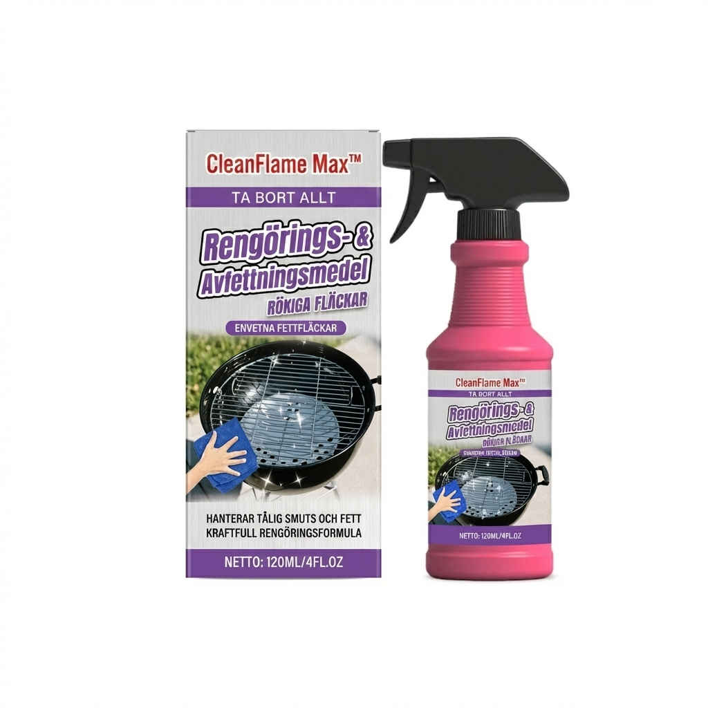 CleanFlame Max™ Fettrengöring – Kraftfull borttagning av ingrodd smuts utan hård skrubbning