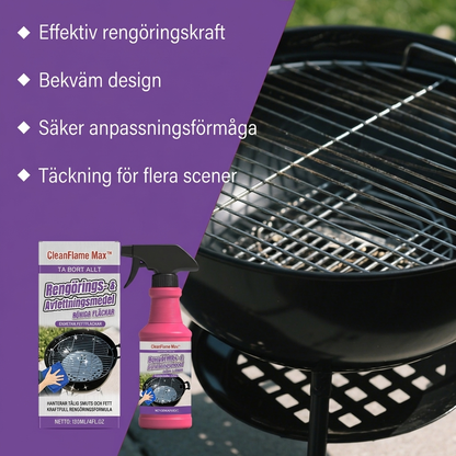 CleanFlame Max™ Fettrengöring – Kraftfull borttagning av ingrodd smuts utan hård skrubbning