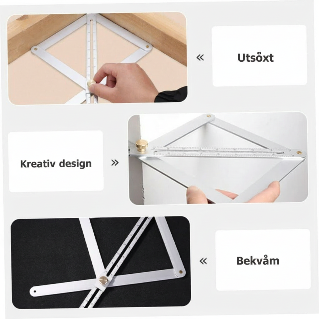 AngleCraft Pro™ Vinkelmall – Exakta mått och rena linjer för bygg och träarbete