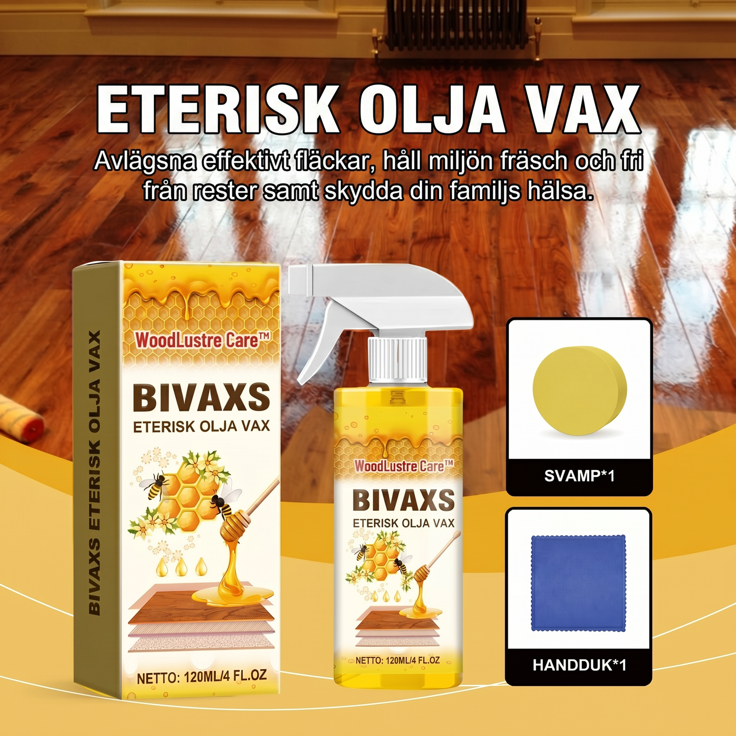 WoodLustre Care™ Polerspray – Enklare vård för trä, glans och skydd i hemmet