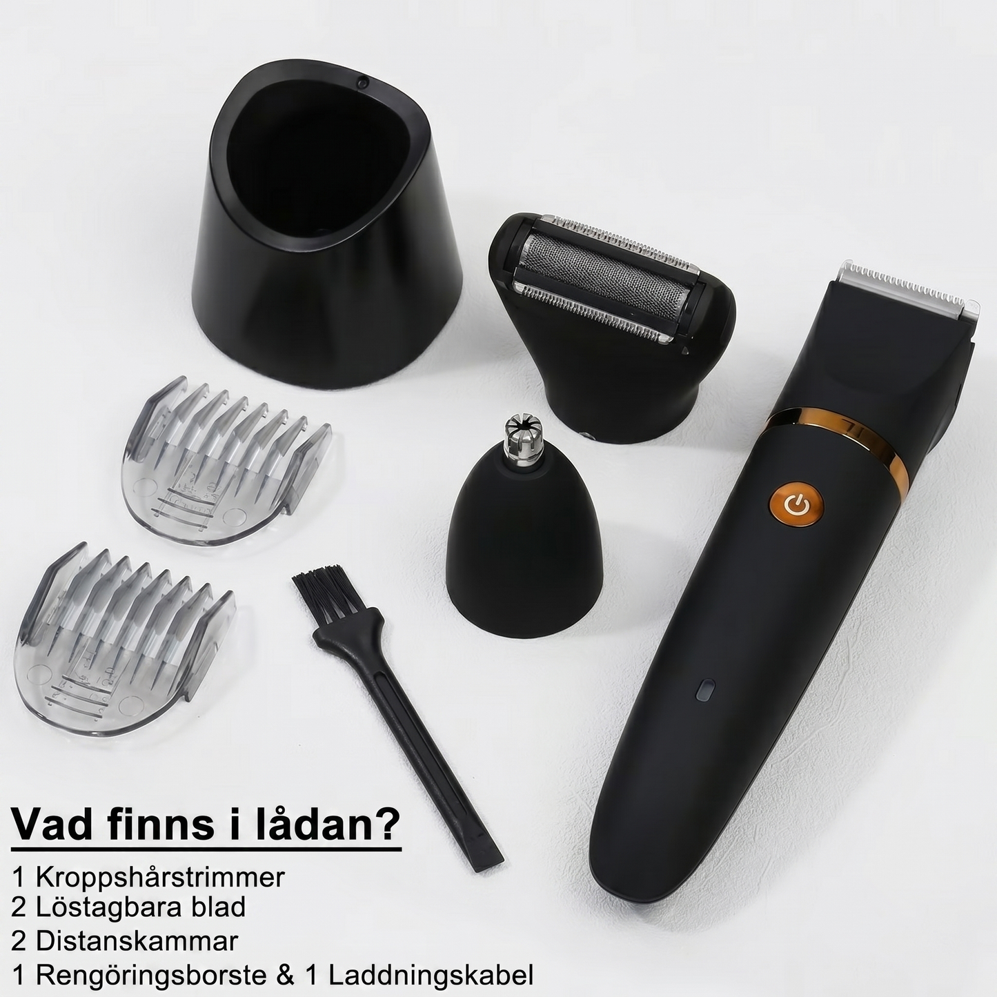 SharpGroom Max™ Herrtrimmer – Smidig trimning för kropp, ansikte och känsliga områden
