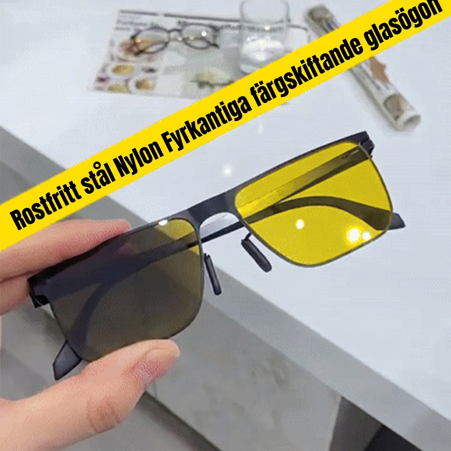 ClearRide Flex™ Fotokromatiska Glasögon – Anpassat ljusfilter för säkrare körning
