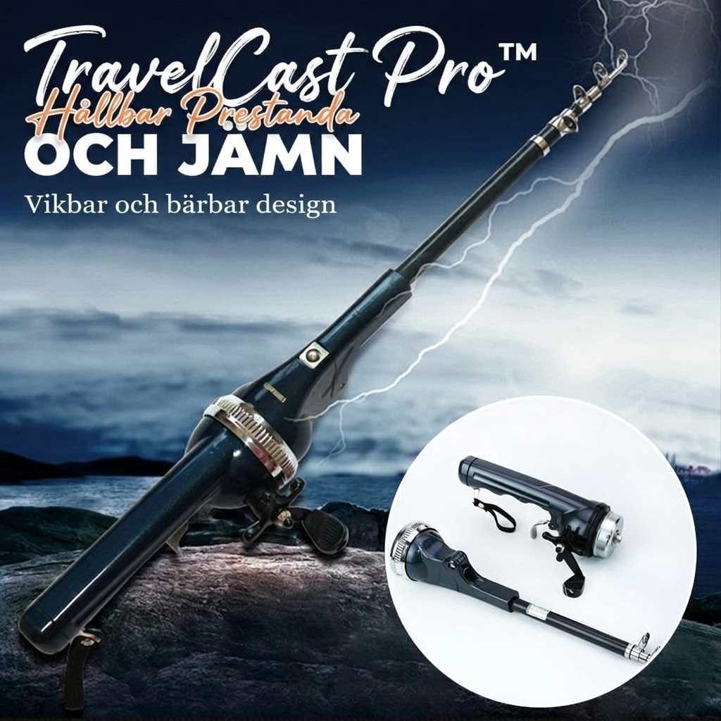 TravelCast Pro™ Teleskopfiskeset – Fiska var som helst med kompakt och smart design