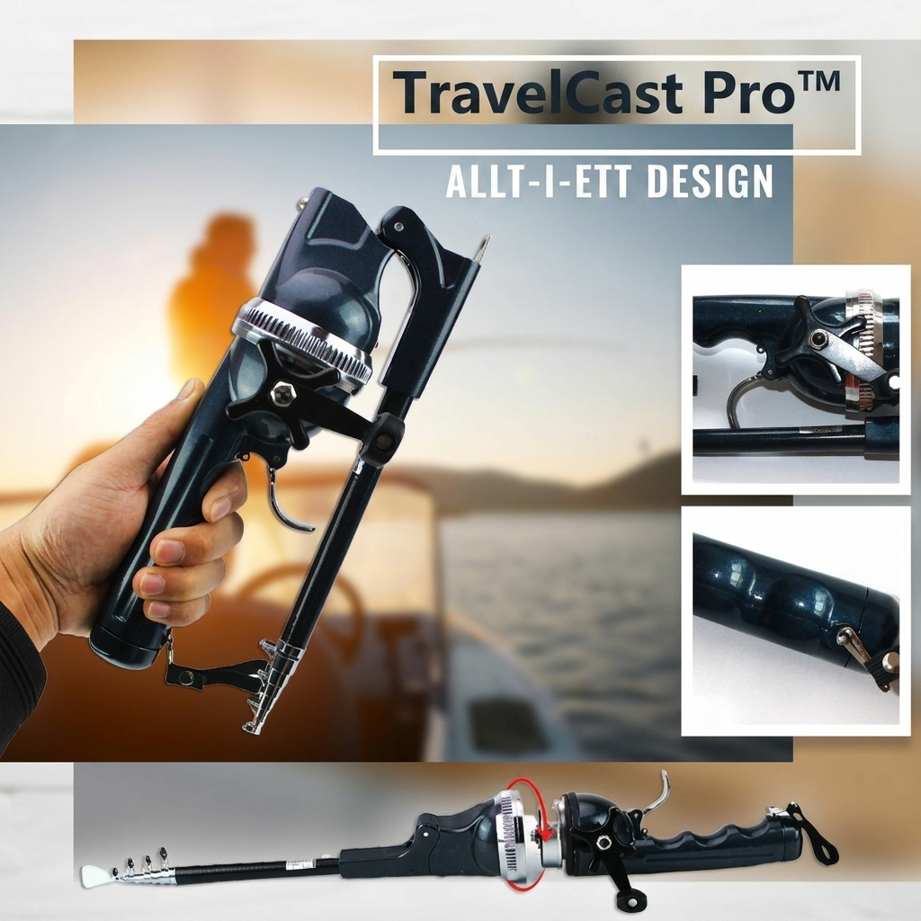 TravelCast Pro™ Teleskopfiskeset – Fiska var som helst med kompakt och smart design