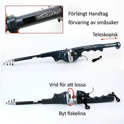 TravelCast Pro™ Teleskopfiskeset – Fiska var som helst med kompakt och smart design
