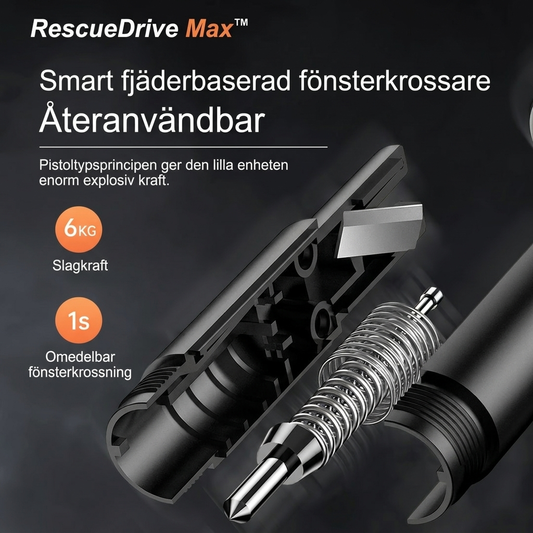 RescueDrive Max™ Bilverktyg – Praktisk trygghet med flera funktioner i ett