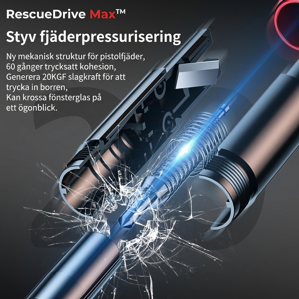 RescueDrive Max™ Bilverktyg – Praktisk trygghet med flera funktioner i ett