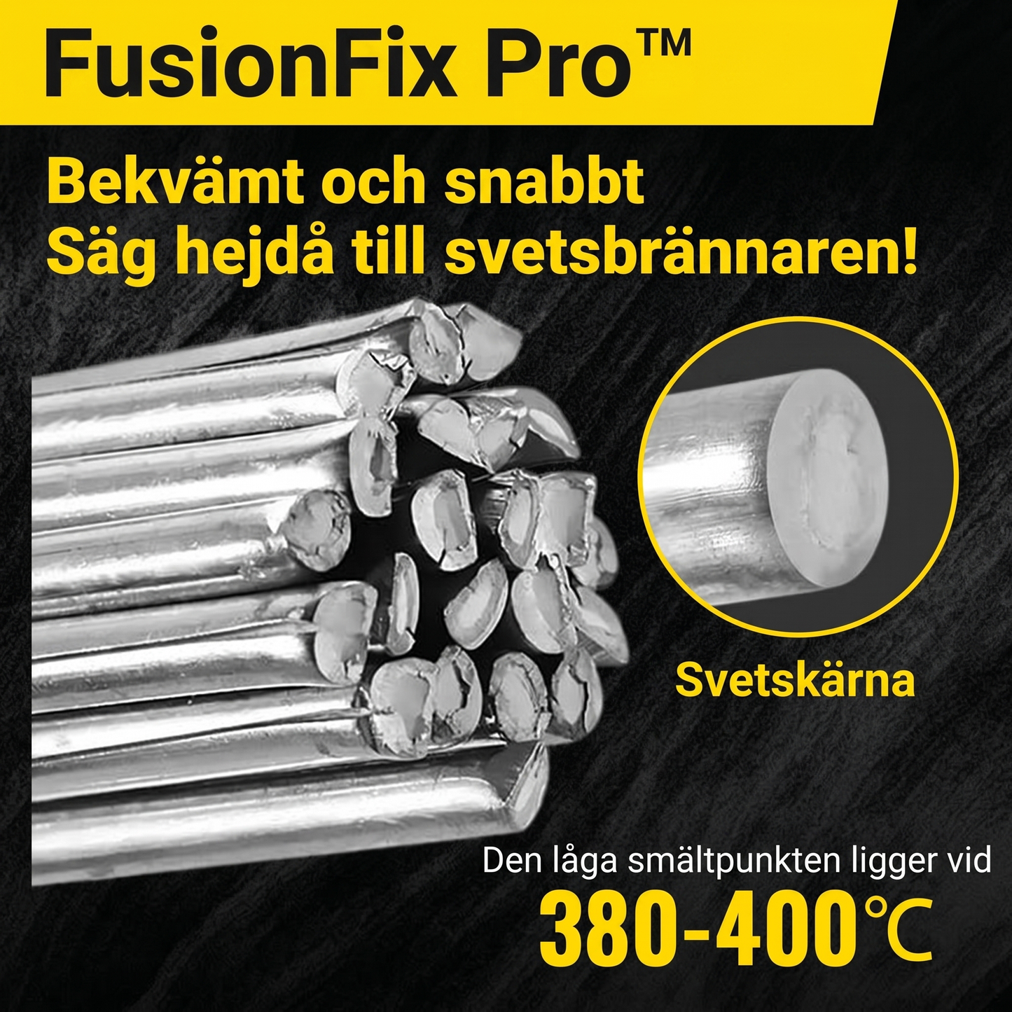 FusionFix Pro™ Lågtemperatur Svetspinne – Snabba metallreparationer utan svetsmaskin