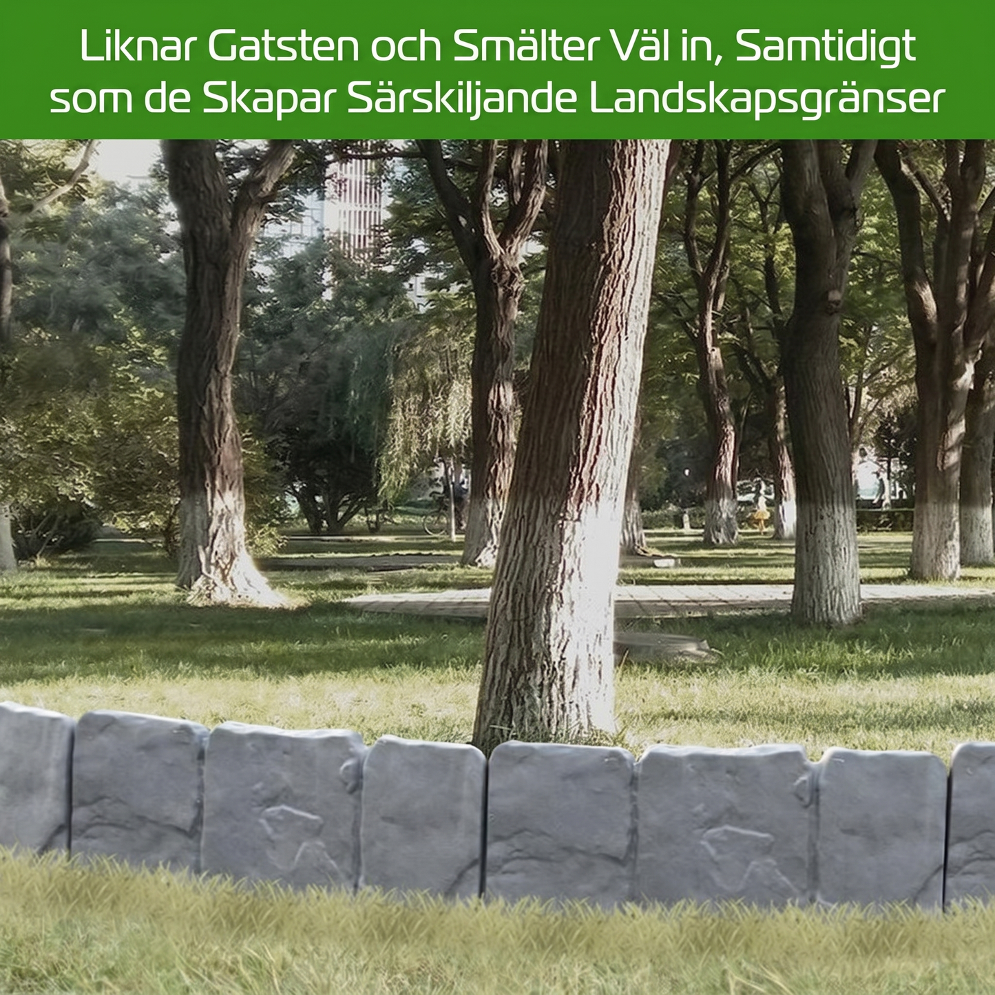 PathFrame Flex™ Trädgårdsavgränsning – Enkel formgivning för rabatter, gångar och gräs (10-pack)