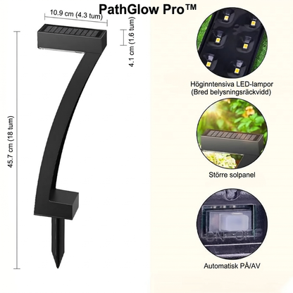 PathGlow Pro™ Solcellslampa – Modern gångbelysning med varm och elegant ljuseffekt (2-pack)