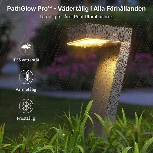 PathGlow Pro™ Solcellslampa – Modern gångbelysning med varm och elegant ljuseffekt (2-pack)