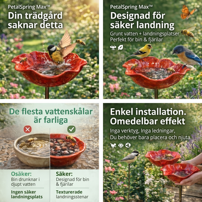 PetalSpring Max™ Trädgårdsdekoration – Färgstark vattenstation för ett levande uterum