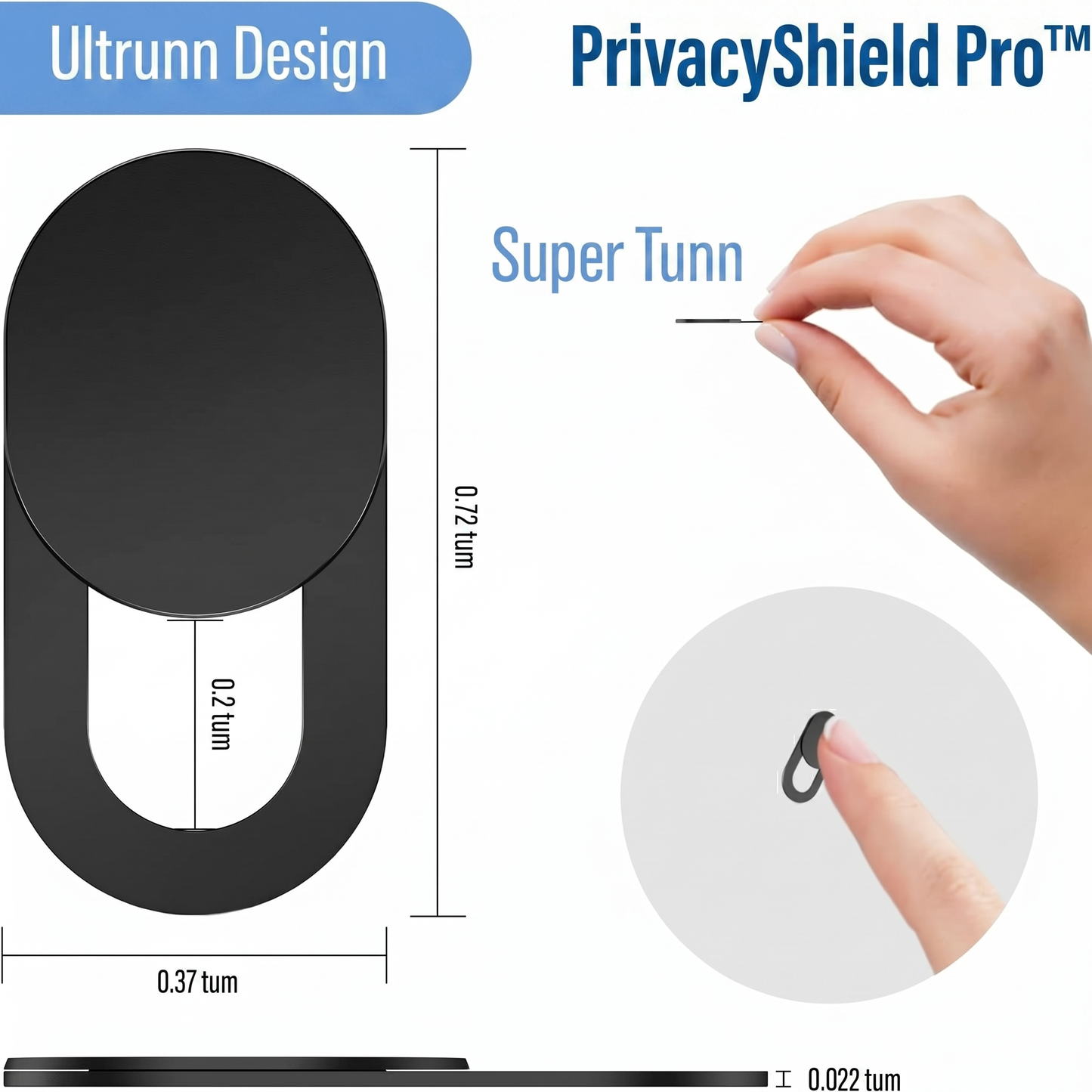 PrivacyShield Pro™ Kameraskydd – Skydda din integritet med ett enkelt skjutlock (5-pack)