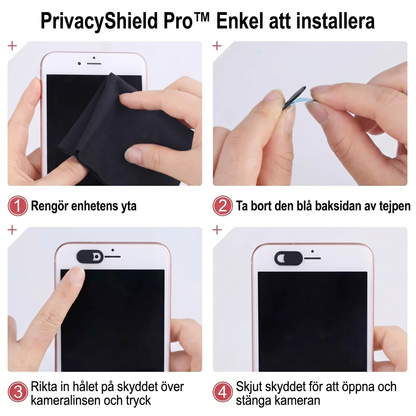 PrivacyShield Pro™ Kameraskydd – Skydda din integritet med ett enkelt skjutlock (5-pack)