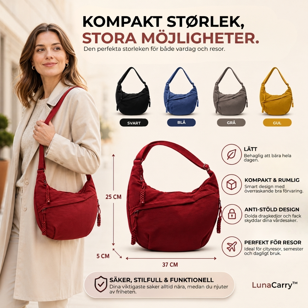 LunaCarry™ Axelväska – Elegant komfort för varje tillfälle