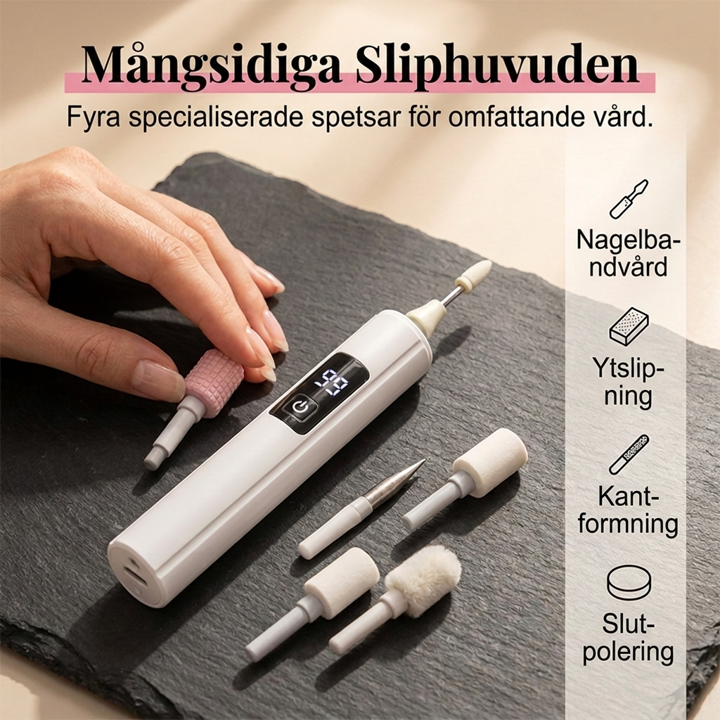 Professionell elektrisk nagelfil