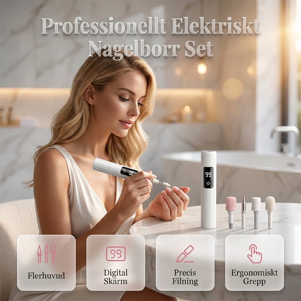 Professionell elektrisk nagelfil