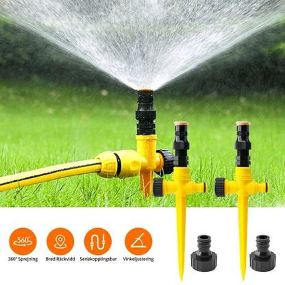 Roterande automatiskt bevattningssystem – Trädgårdssprinkler för trädgård, gräsmatta och uteplats 🌿💦