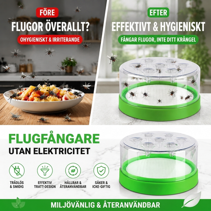 🪰 Flugfångare utan elektricitet – återanvändbar, effektiv och miljövänlig! Bort med de små krypen! 🌿
