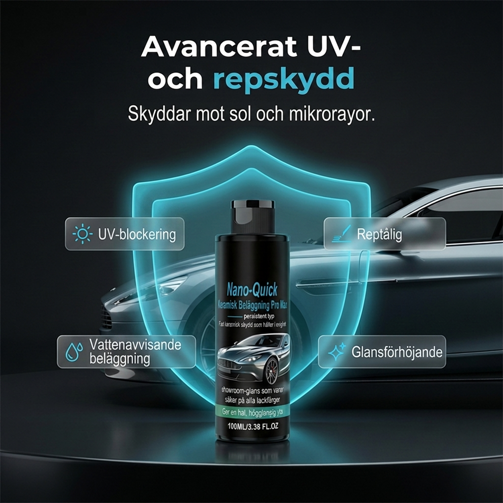 Högblank nanokeramisk spraybeläggning, vattenavvisande och reptålig