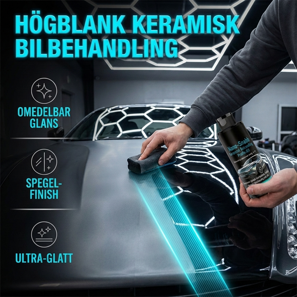 Högblank nanokeramisk spraybeläggning, vattenavvisande och reptålig