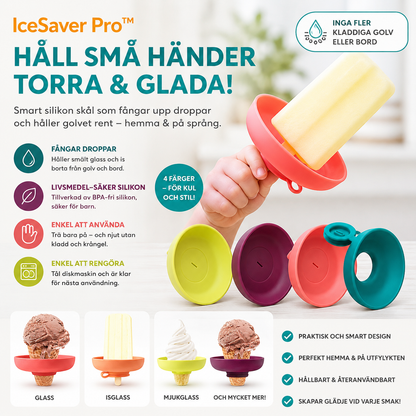 IceSaver Pro™ Glasshållare – Slipp kladdiga händer och smält glass