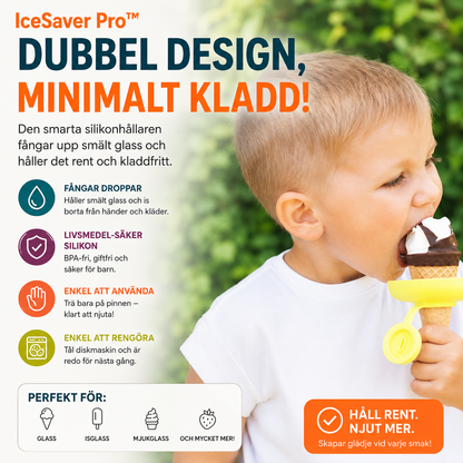 IceSaver Pro™ Glasshållare – Slipp kladdiga händer och smält glass