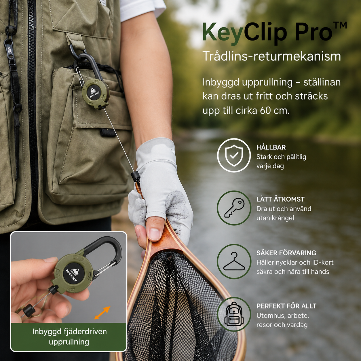 KeyClip Pro™ Karbinhake – Smidig och säker organisering av nycklar varje dag