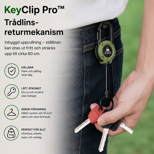 KeyClip Pro™ Karbinhake – Smidig och säker organisering av nycklar varje dag