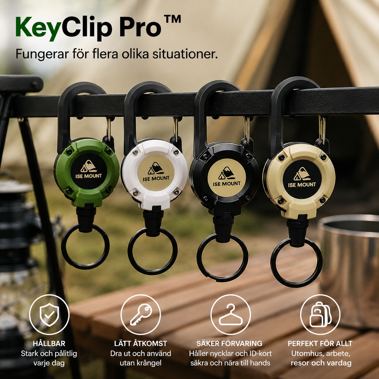 KeyClip Pro™ Karbinhake – Smidig och säker organisering av nycklar varje dag