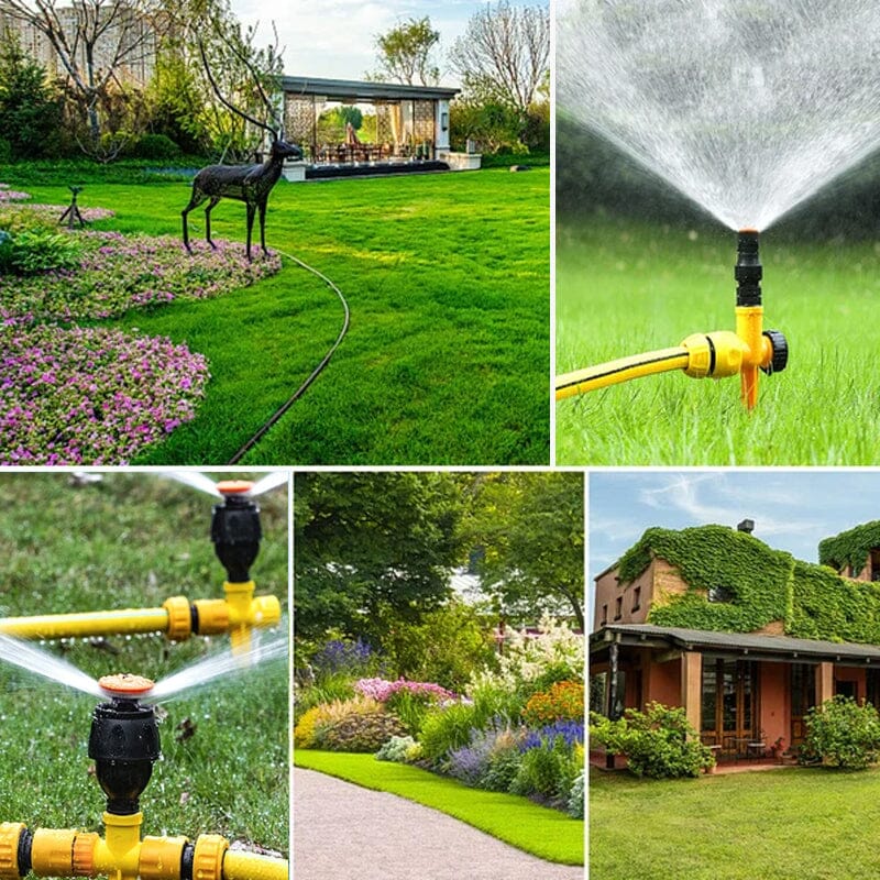 Roterande automatiskt bevattningssystem – Trädgårdssprinkler för trädgård, gräsmatta och uteplats 🌿💦