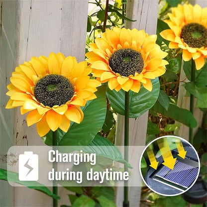 SunBloom Glow™ Solcellslampa – Solrosdesign som lyser upp trädgården med varm charm