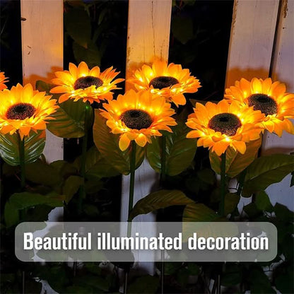 SunBloom Glow™ Solcellslampa – Solrosdesign som lyser upp trädgården med varm charm