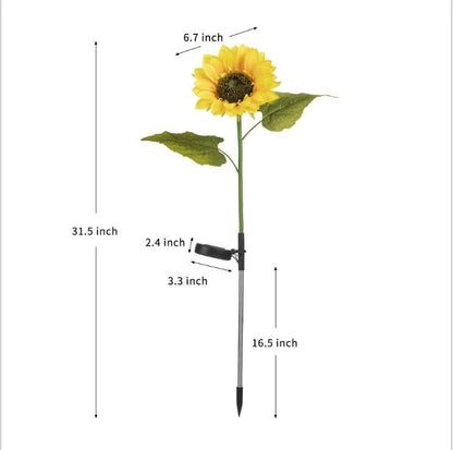 SunBloom Glow™ Solcellslampa – Solrosdesign som lyser upp trädgården med varm charm