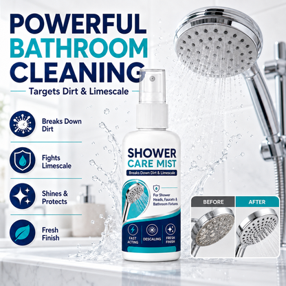 Fast-acting limescale remover spray for shower heads and faucets